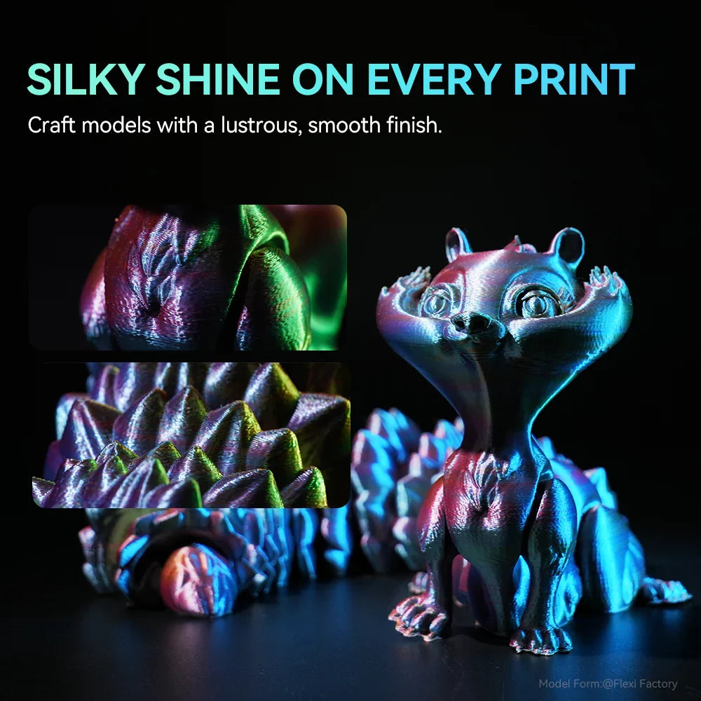 [MOQ: 3KG] Multi-Color SILK Filament(Dual-color, Tri-color and Four-color) 3D Printer Filament 1KG