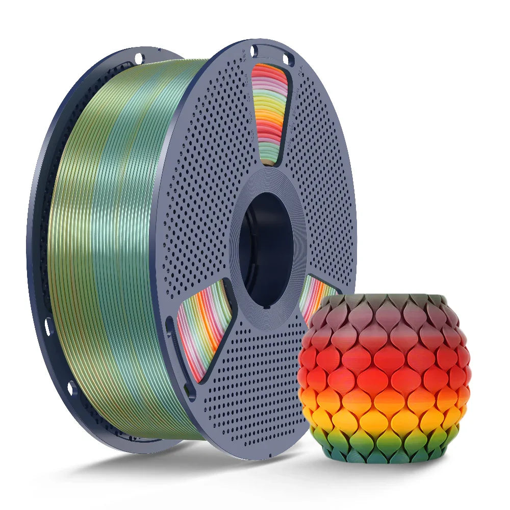 [MOQ: 3KG] PLA, SILK, PETG Rainbow Filament 3D Printer Filament 1KG